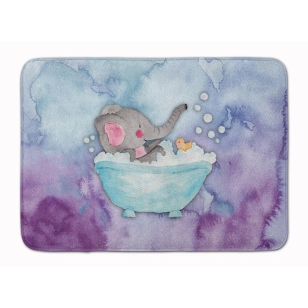 Carolines Treasures Elephant Bathing Watercolor Machine Washable Memory Foam Mat BB7346RUG